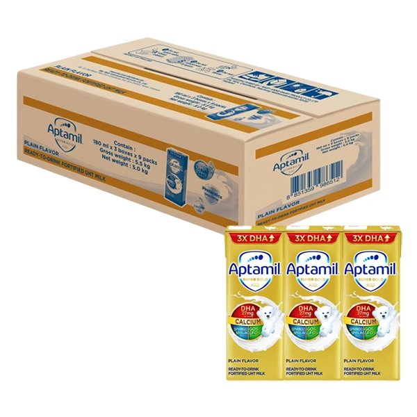 Thùng 27 hộp sữa pha sẵn Aptamil Super Gold Kid 180 ml (từ 1 tuổi) - Giao bao bì ngẫu nhiên 1