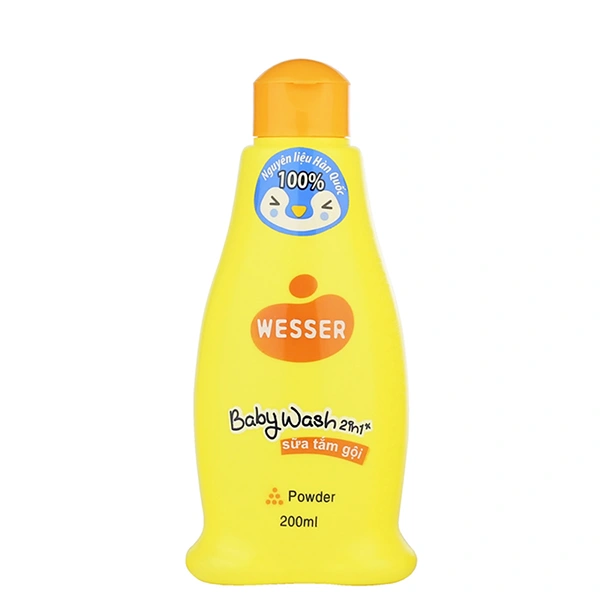 Sữa tắm & gội 2in1 cho bé Wesser hương phấn