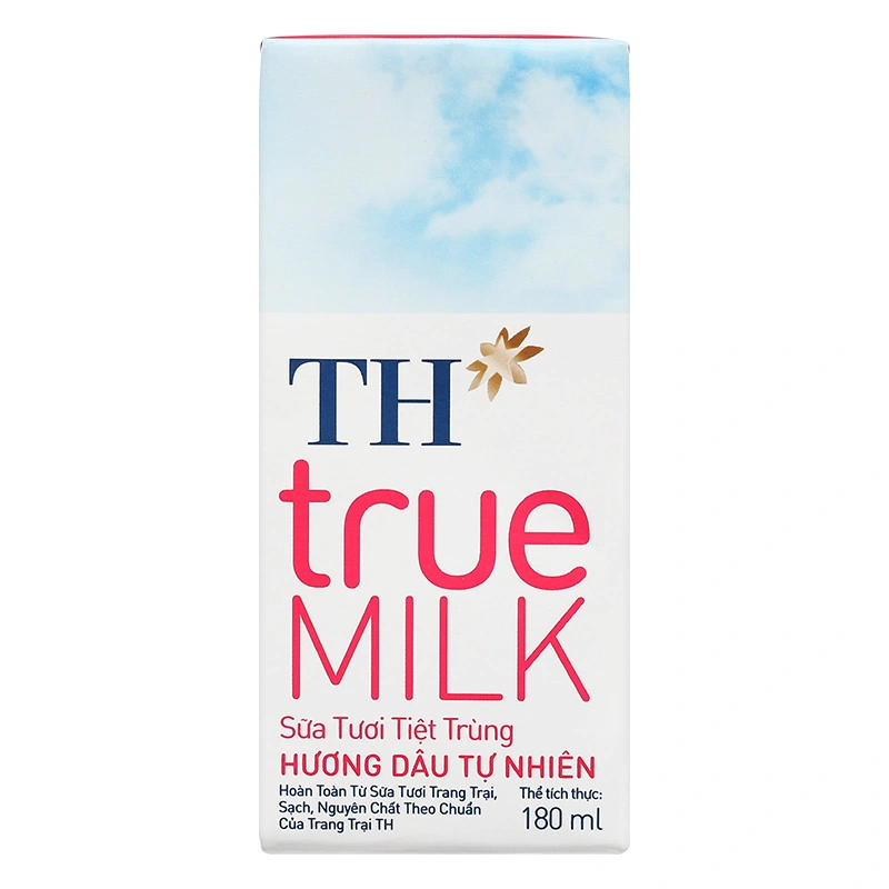 Lốc 4 hộp sữa tươi tiệt trùng TH true MILK có đường hương dâu 180 ml (từ 1 tuổi) 6