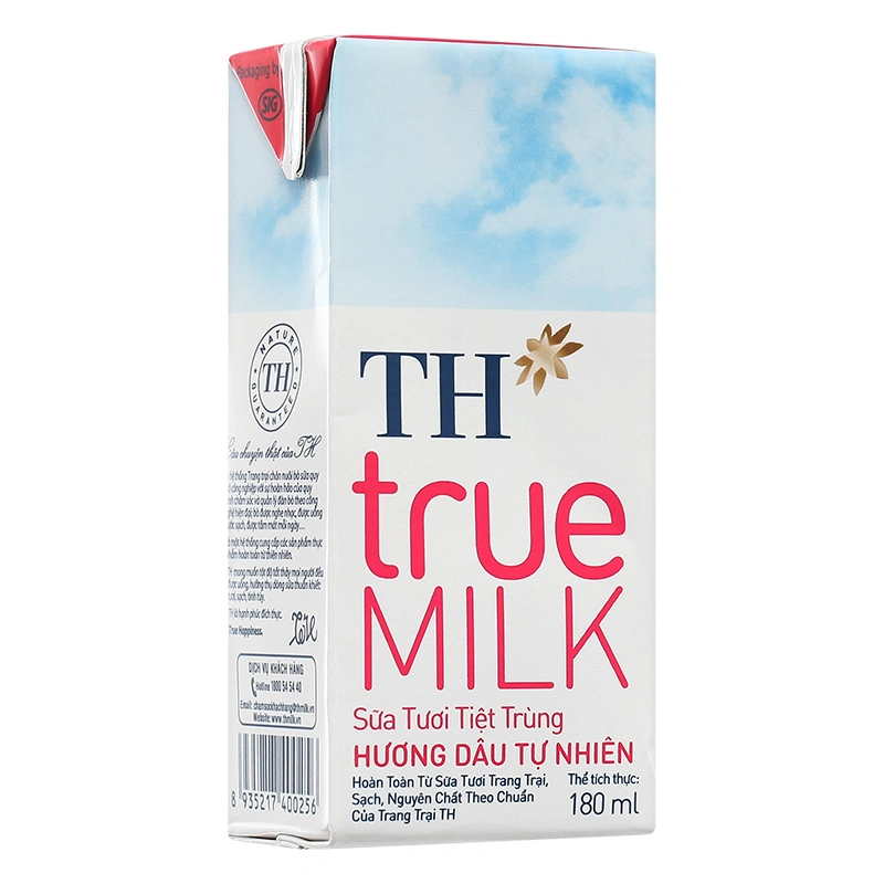 Lốc 4 hộp sữa tươi tiệt trùng TH true MILK có đường hương dâu 180 ml (từ 1 tuổi) 17