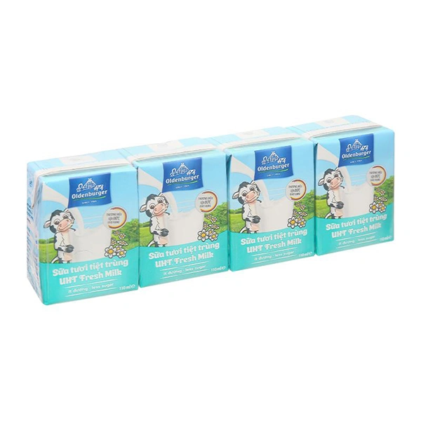 Lốc 4 hộp sữa tươi tiệt trùng Oldenburger ít đường 110 ml (từ 1 tuổi) 1