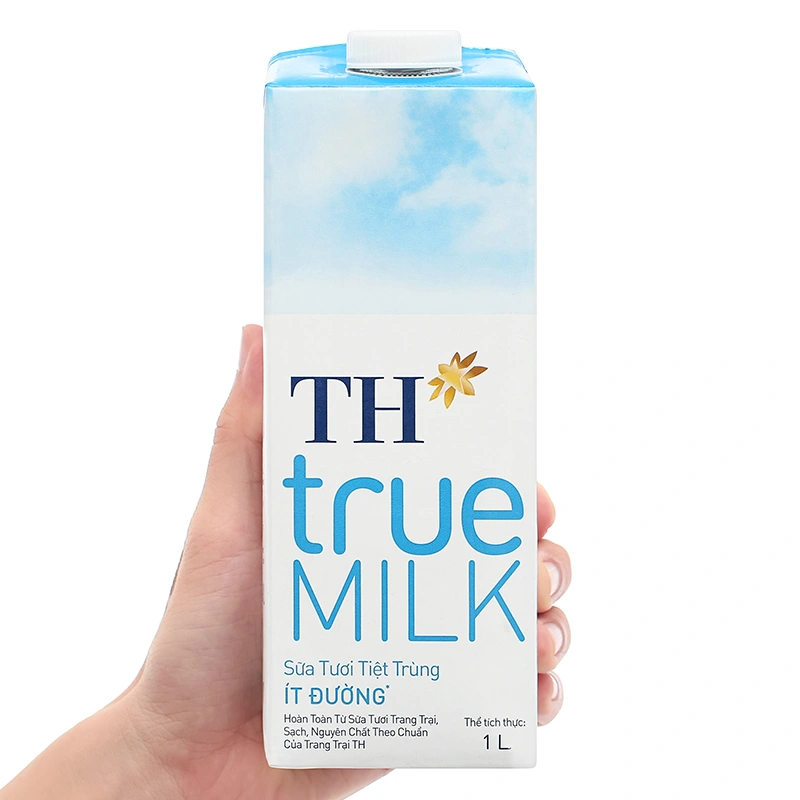Thùng 12 hộp sữa tươi tiệt trùng TH true MILK ít đường 1 lít (từ 1 tuổi) 19