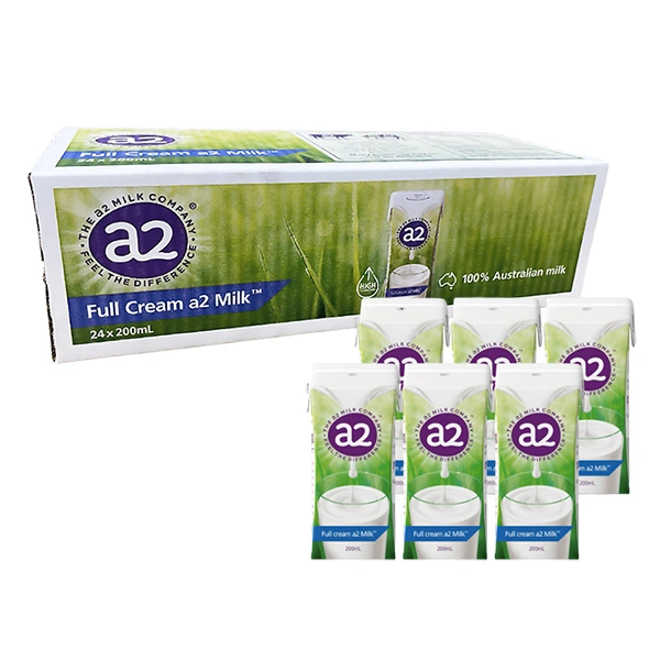 Thùng 24 hộp sữa tươi tiệt trùng a2 Milk không đường 200 ml (từ 1 tuổi) 1