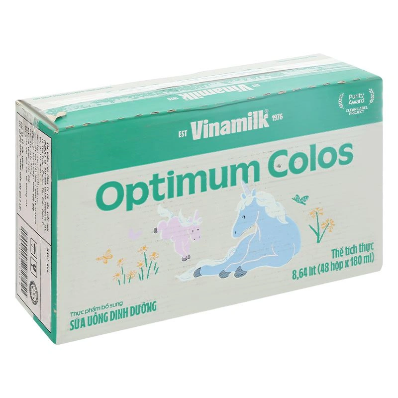 Lốc 4 hộp sữa non pha sẵn Optimum Colos 180 ml (từ 1 tuổi) - Giao bao bì ngẫu nhiên 13