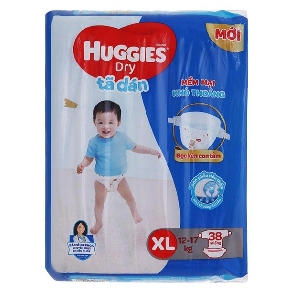 Tã dán Huggies Dry size XL 38 miếng (12 - 17 kg) 1