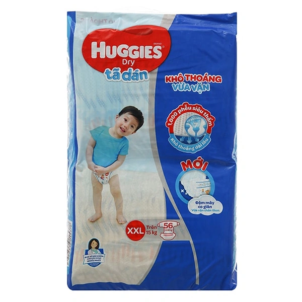 Tã dán Huggies Dry size XXL 56 miếng (Trên 15 kg) 1