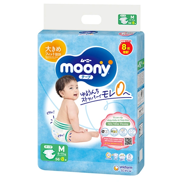Tã dán Moony size M 56 miếng (6 - 11 kg) 77