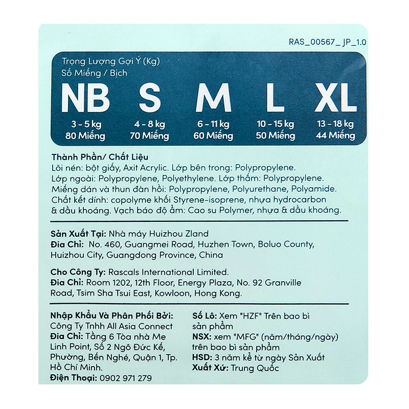 Tã dán Rascals size L 50 miếng (10 - 15 kg) - Giao bao bì ngẫu nhiên 28