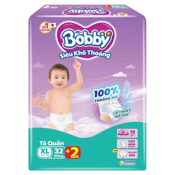 Tã quần Bobby size XXL 28 + 2 miếng (15 - 25 kg) - Giao bao bì ngẫu nhiên 46