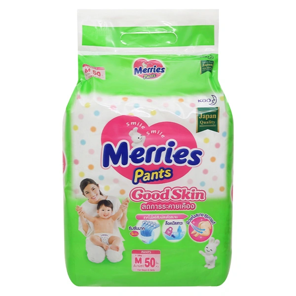 Tã quần Merries GoodSkin size M 50 miếng (7 - 12 kg) 1