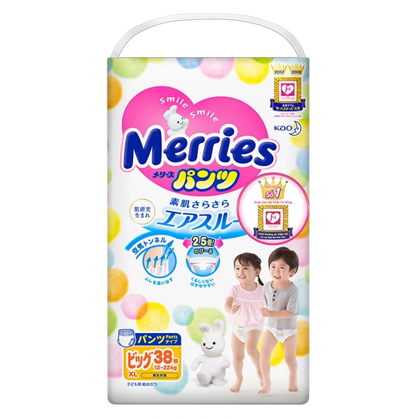 Tã quần Merries size XL 38 miếng (12 - 22 kg) 1