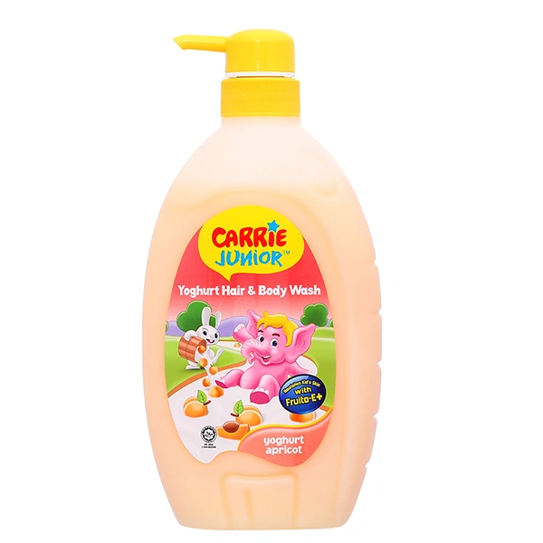 Sữa tắm & gội 2in1 cho bé Carrie Junior Yoghurt Apricot hương mơ tây 700g (từ 2 tuổi) 1
