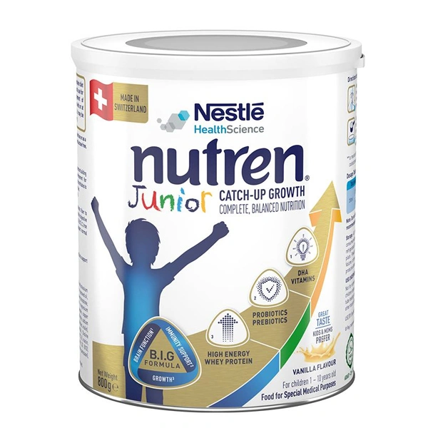 Sữa bột Nutren Junior hương vani 800g (1 - 10 tuổi) - Giao bao bì ngẫu nhiên 1
