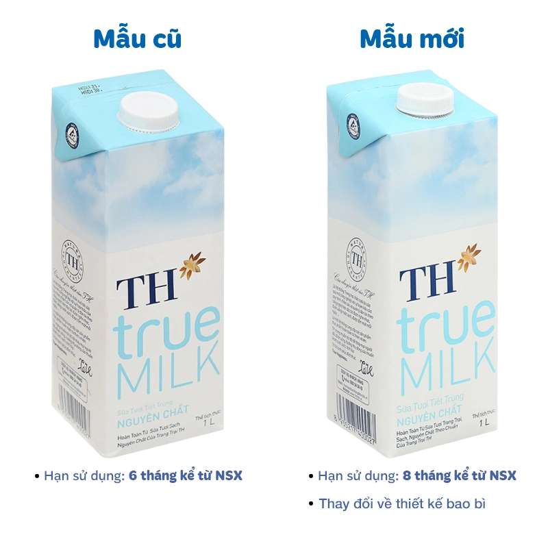 Thùng 12 hộp sữa tươi tiệt trùng TH true MILK không đường 1 lít (từ 1 tuổi) 3