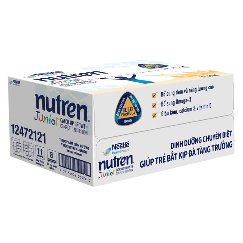 Thùng 24 hộp sữa pha sẵn Nutren Junior hương vani 200 ml (1 - 10 tuổi) 2
