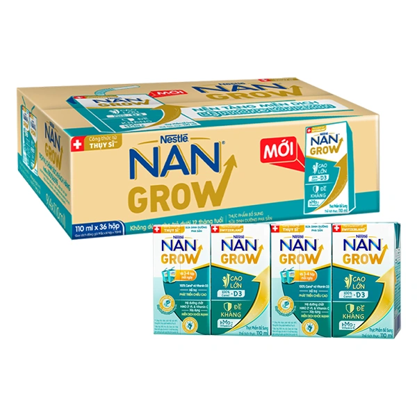 Thùng 36 hộp sữa pha sẵn Nestlé NAN Grow 110 ml (từ 1 tuổi) 1