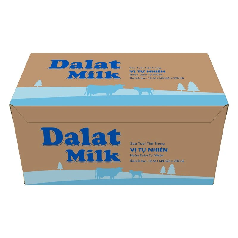 Sữa tươi tiệt trùng Dalat Milk không đường 220 ml (từ 1 tuổi) 8