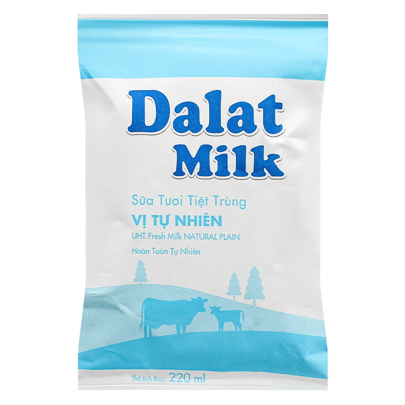 Sữa tươi tiệt trùng Dalat Milk không đường 220 ml (từ 1 tuổi) 10