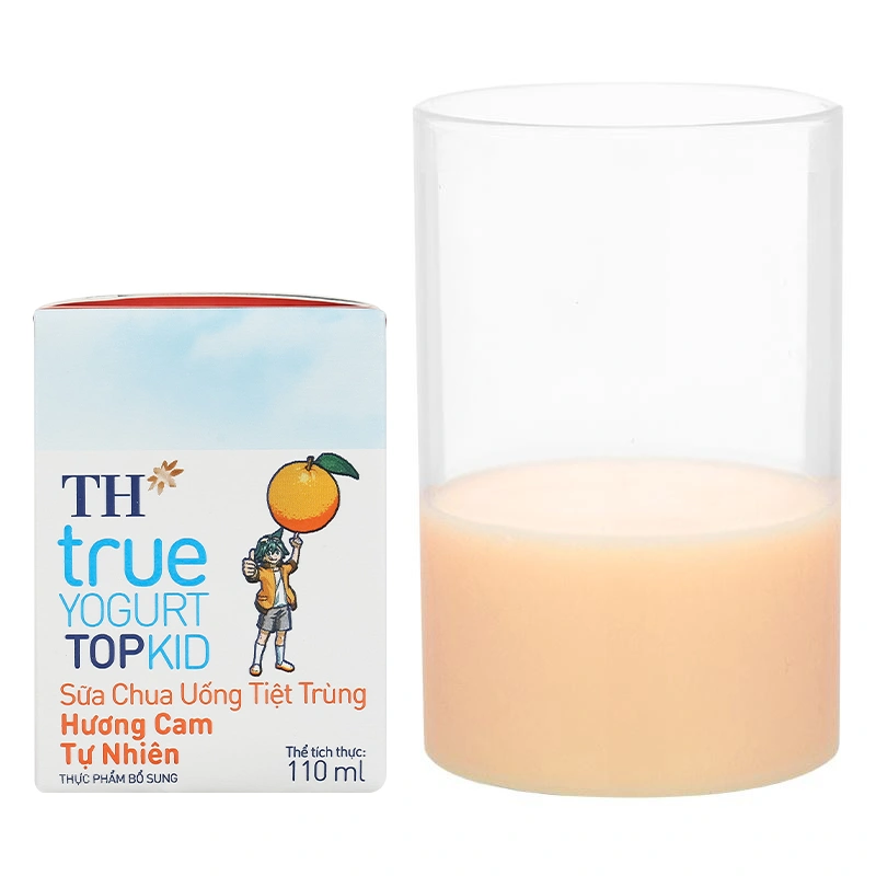 Thùng 48 hộp sữa chua uống tiệt trùng TH true YOGURT TOPKID vị cam 110 ml (từ 2 tuổi) - Giao bao bì ngẫu nhiên 14