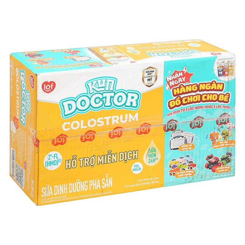 Thùng 48 hộp sữa non pha sẵn Kun Doctor Colostrum hương vani 180 ml (từ 1 tuổi) 2