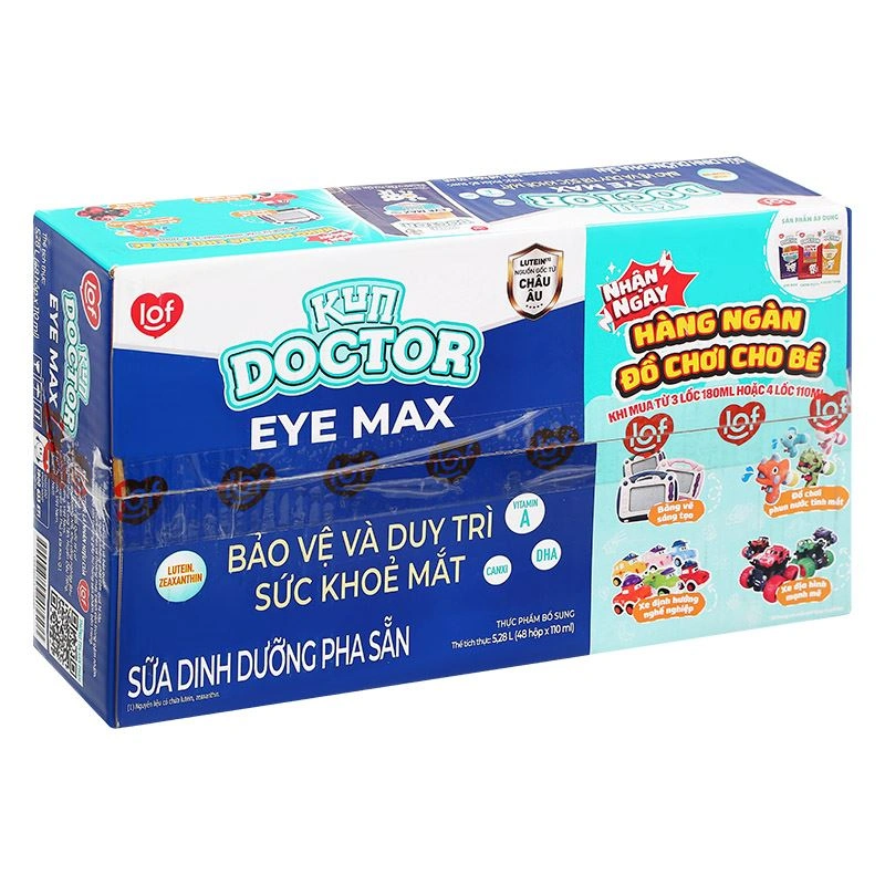 Thùng 48 hộp sữa pha sẵn Kun Doctor Eye Max hương vani 110 ml (từ 1 tuổi) 2