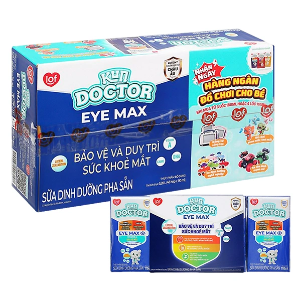 Thùng 48 hộp sữa pha sẵn Kun Doctor Eye Max hương vani 110 ml (từ 1 tuổi) 1