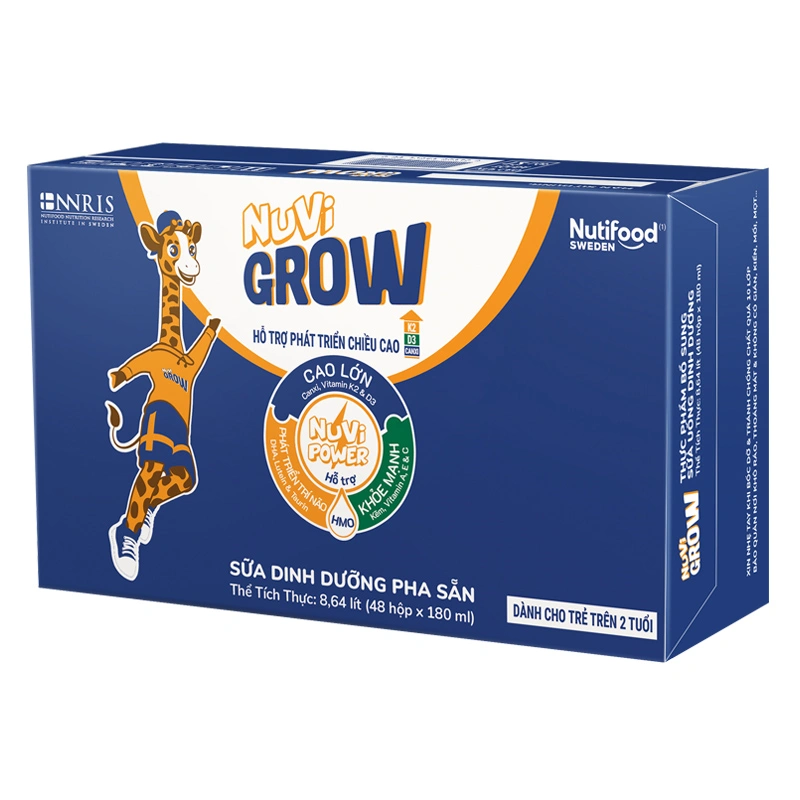 Lốc 4 hộp sữa pha sẵn Nutifood NuVi Grow 180 ml (từ 2 tuổi) 10