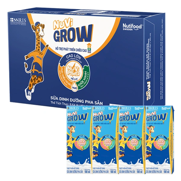 Thùng 48 hộp sữa pha sẵn Nutifood NuVi Grow 180 ml (từ 2 tuổi) 1