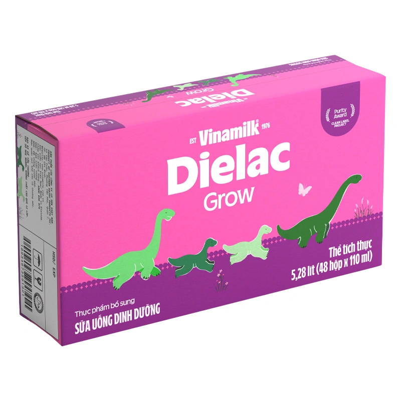Lốc 4 hộp sữa non pha sẵn Dielac Grow 110 ml (từ 1 tuổi) - Giao bao bì ngẫu nhiên 11