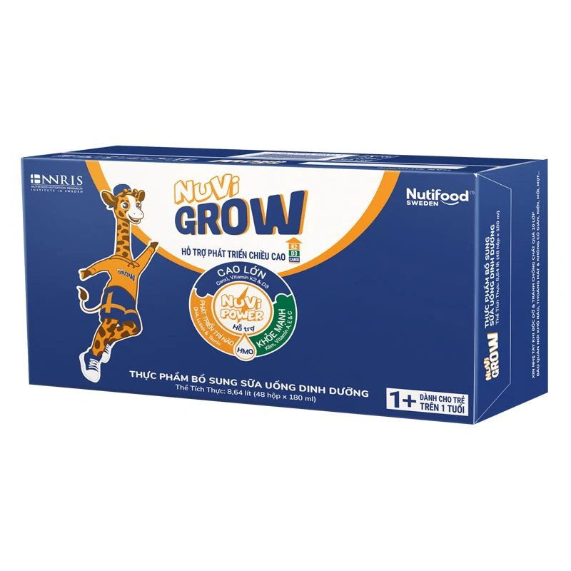 Thùng 48 hộp sữa pha sẵn Nutifood NuVi Grow 1+ 180 ml (1 - 2 tuổi) 2