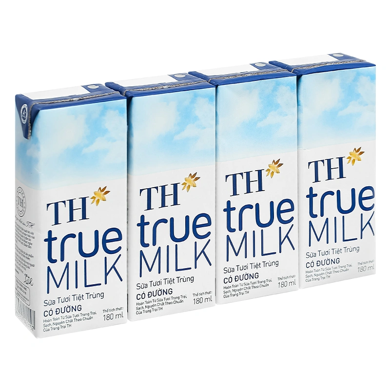 Lốc 4 hộp sữa tươi tiệt trùng TH true MILK có đường 180 ml (từ 1 tuổi) 14