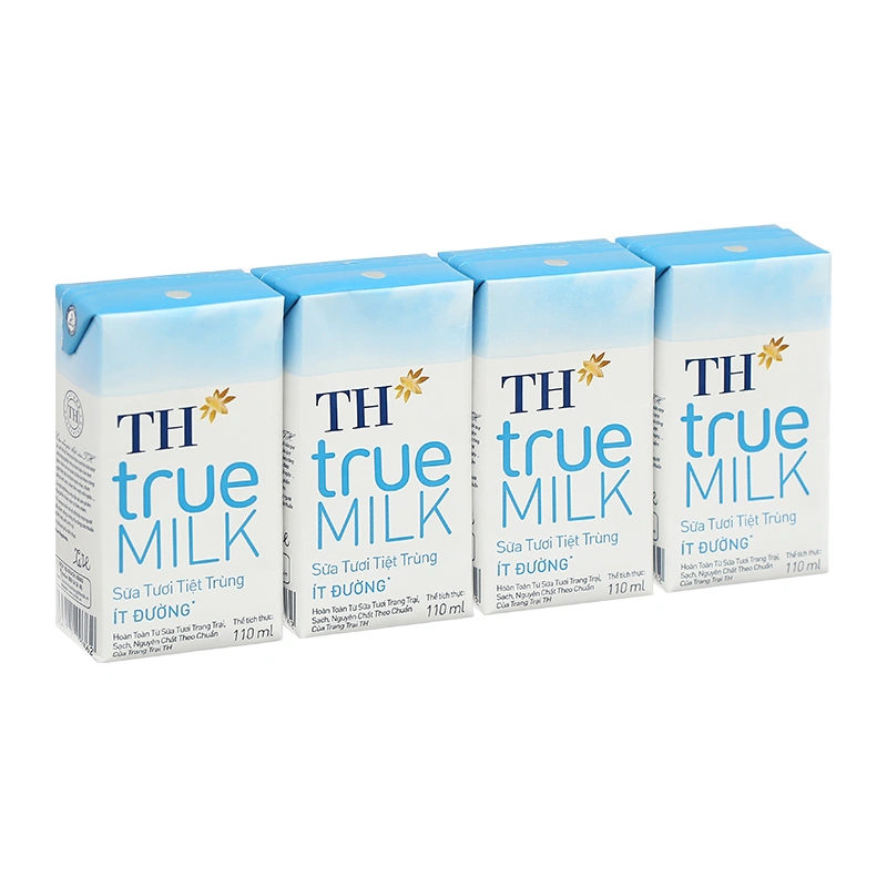 Thùng 48 hộp sữa tươi tiệt trùng TH true MILK ít đường 110 ml (từ 1 tuổi) 4