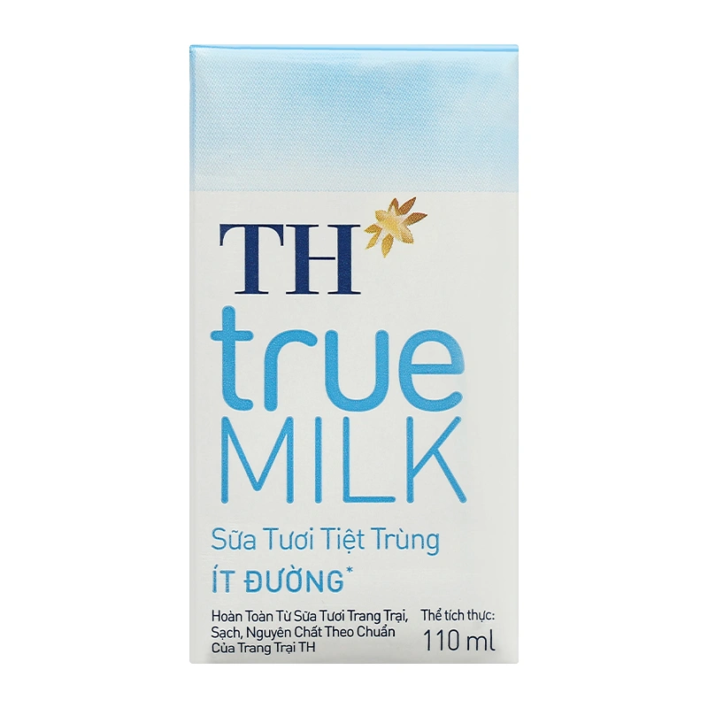 Thùng 48 hộp sữa tươi tiệt trùng TH true MILK ít đường 110 ml (từ 1 tuổi) 8