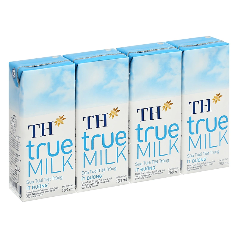 Lốc 4 hộp sữa tươi tiệt trùng TH true MILK ít đường 180 ml (từ 1 tuổi) 14