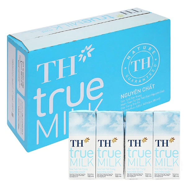 Thùng 48 hộp sữa tươi tiệt trùng TH true MILK không đường 180 ml (từ 1 tuổi) 1