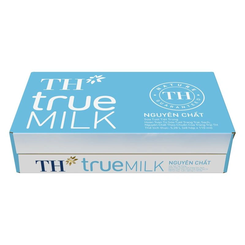 Lốc 4 hộp sữa tươi tiệt trùng TH true MILK không đường 110 ml (từ 1 tuổi) 12