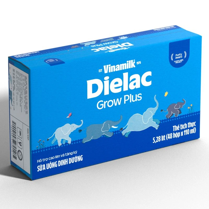 Lốc 4 hộp sữa non pha sẵn Dielac Grow Plus 110 ml (từ 1 tuổi) - Giao bao bì ngẫu nhiên 13
