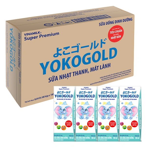 Thùng 48 hộp sữa pha sẵn YokoGold 180 ml (từ 1 tuổi) 1