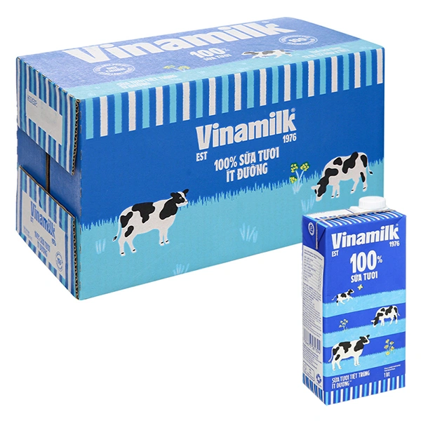 Sữa tươi tiệt trùng Vinamilk ít đường 1 lít (từ 1 tuổi) 10