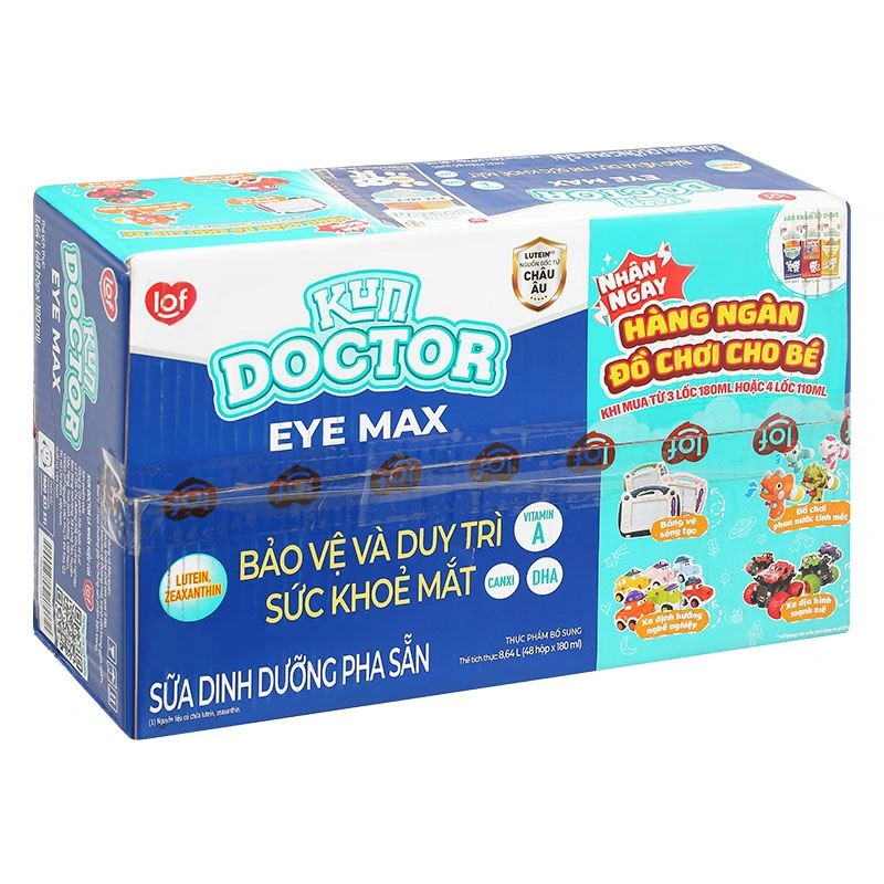 Thùng 48 hộp sữa pha sẵn Kun Doctor Eye Max hương vani 180 ml (từ 1 tuổi) 2