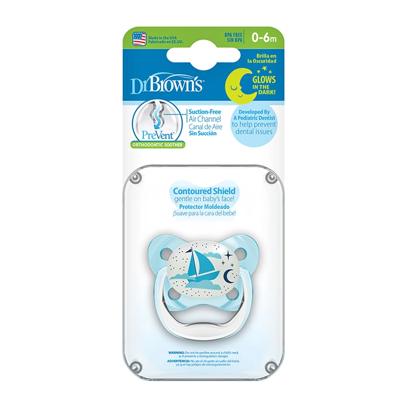 Ti ngậm Dr.Brown's dạ quang (0 - 6 tháng) - Màu xanh 2