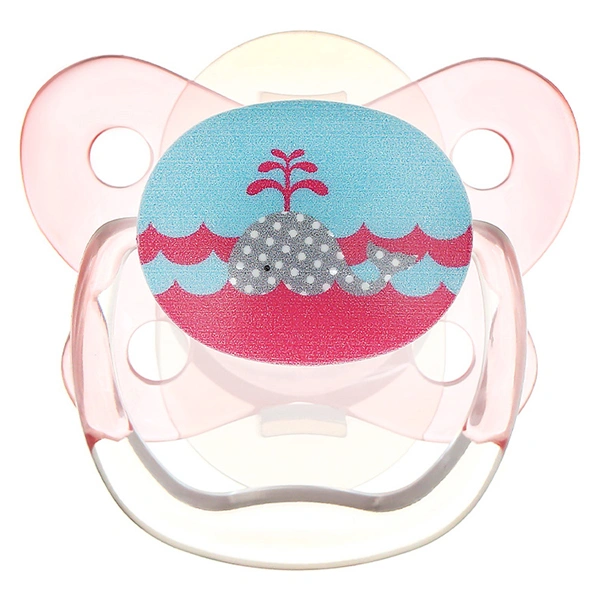 Ti ngậm Dr.Brown's chỉnh nha (0 - 6 tháng) - Màu hồng 1