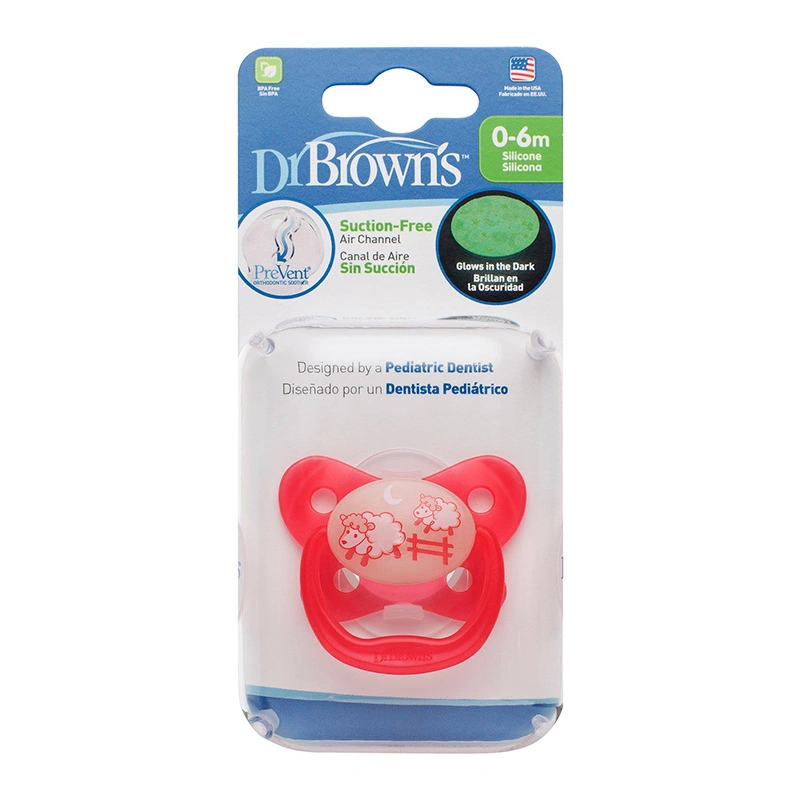 Ti ngậm Dr.Brown's dạ quang (0 - 6 tháng) - Màu xanh 6