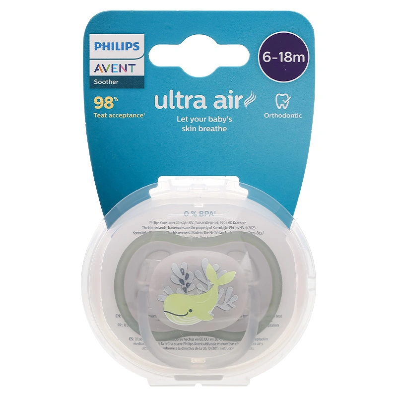 Ti ngậm Philips Avent thông khí SCF086/05 (6 - 18 tháng) - Hình cá voi 2
