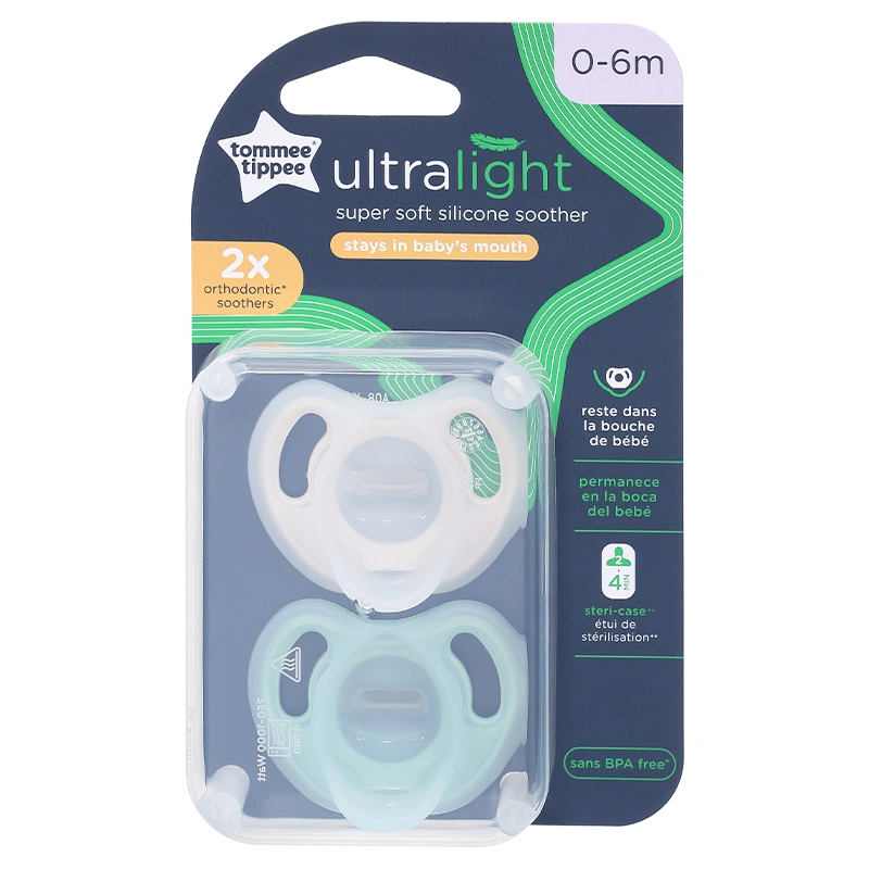 Bộ 2 ti ngậm Tommee Tippee siêu nhẹ Ultra Light (0 - 6 tháng) 2
