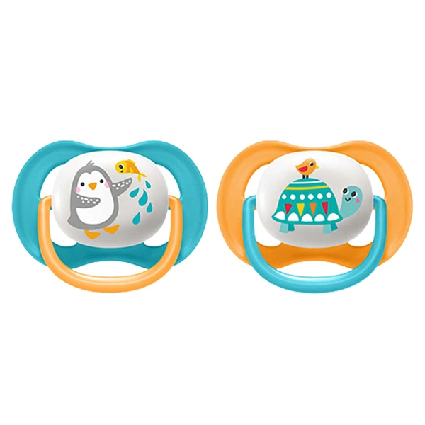 Bộ 2 ti ngậm Philips Avent thông khí SCF080/07 (6 - 18 tháng) - Màu xanh, vàng 1
