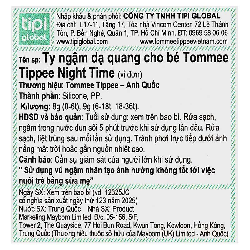 Bộ 2 ti ngậm Tommee Tippee dạ quang Night Time 433372 (0 - 6 tháng) - Màu ngẫu nhiên 15