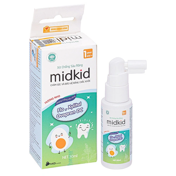 Midkid chống sâu răng hương nho, 30 ml dạng xịt (từ 1 tuổi) 1