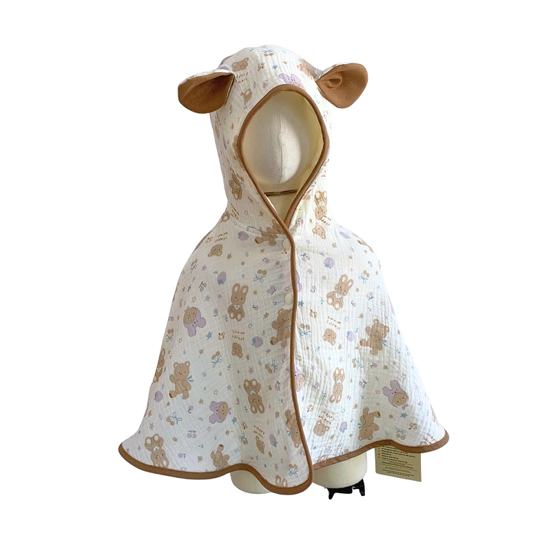 Áo choàng Bessla 0 - 24 tháng in hình rồng xanh màu be 21