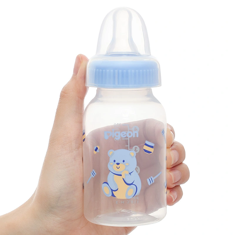 Bình sữa nhựa PP Pigeon cổ hẹp 120 ml - Hình gấu (0 - 4 tháng) 10